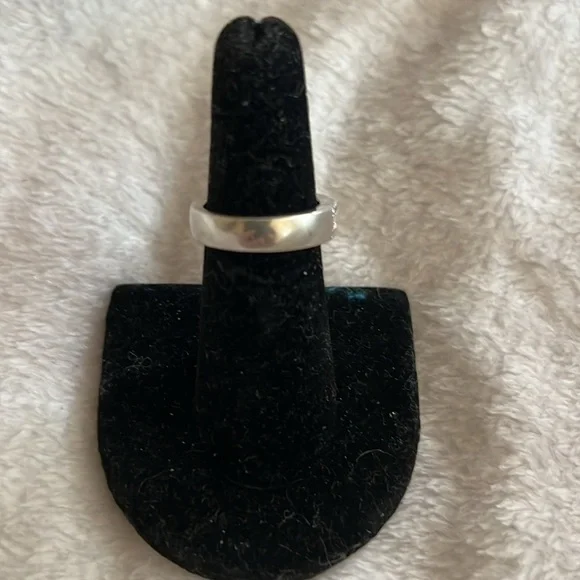 Elegant Sterling Silver Pave CZ Eternity Band Ring – Sparkling Statement Piece - Picture 2 of 4